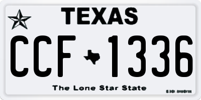 TX license plate CCF1336