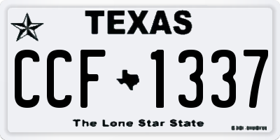 TX license plate CCF1337