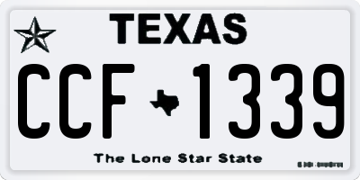 TX license plate CCF1339