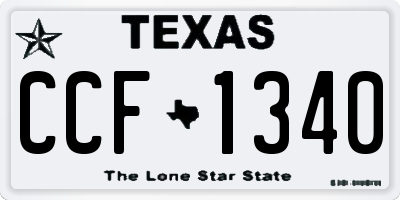 TX license plate CCF1340
