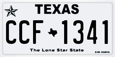 TX license plate CCF1341