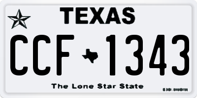 TX license plate CCF1343