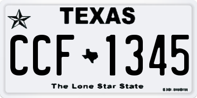 TX license plate CCF1345