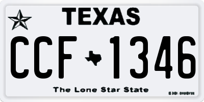 TX license plate CCF1346