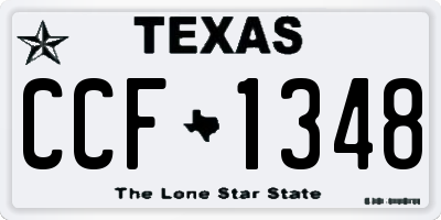 TX license plate CCF1348