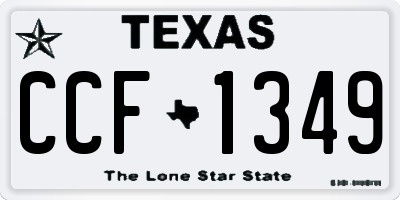 TX license plate CCF1349