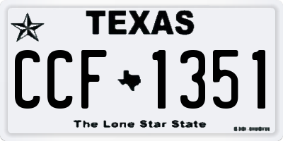 TX license plate CCF1351