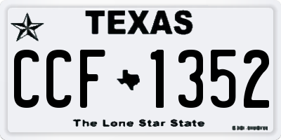TX license plate CCF1352