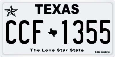 TX license plate CCF1355