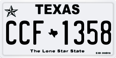 TX license plate CCF1358