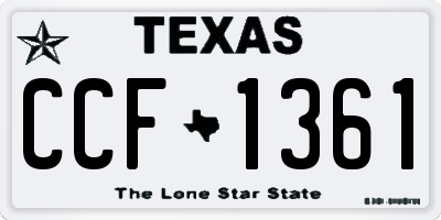 TX license plate CCF1361