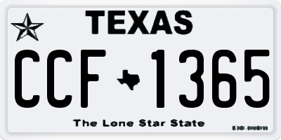 TX license plate CCF1365