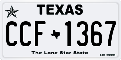 TX license plate CCF1367