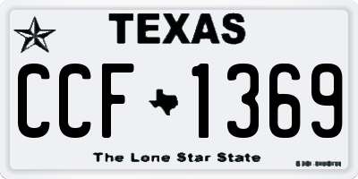 TX license plate CCF1369