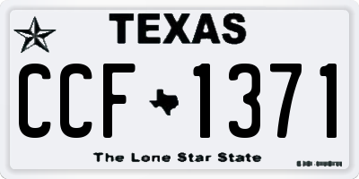 TX license plate CCF1371
