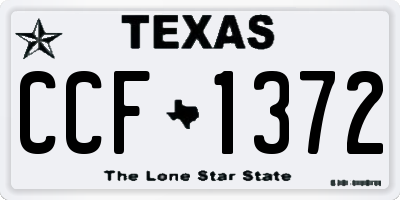 TX license plate CCF1372