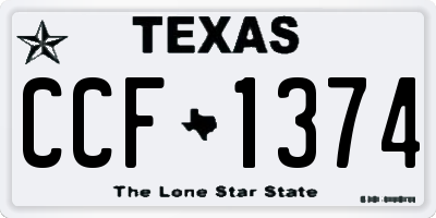 TX license plate CCF1374