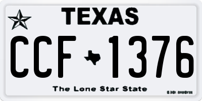 TX license plate CCF1376