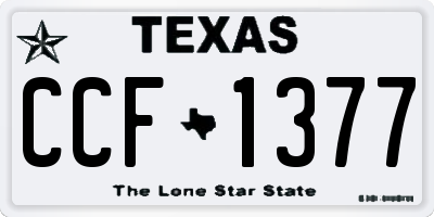 TX license plate CCF1377