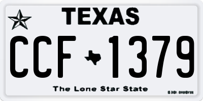 TX license plate CCF1379