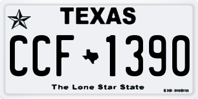 TX license plate CCF1390