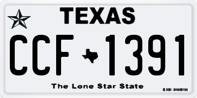TX license plate CCF1391