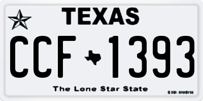 TX license plate CCF1393