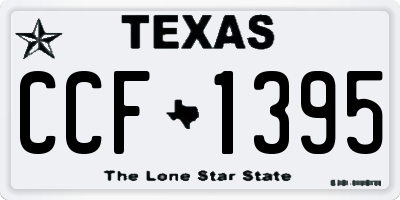 TX license plate CCF1395