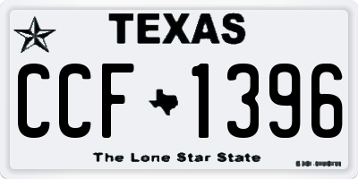 TX license plate CCF1396