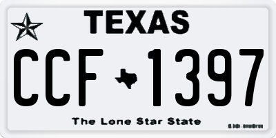 TX license plate CCF1397