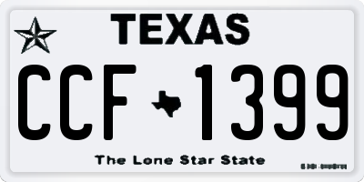 TX license plate CCF1399