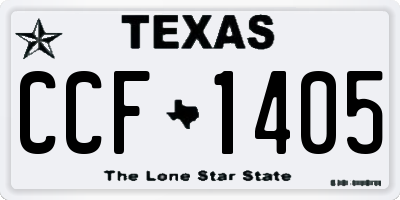 TX license plate CCF1405