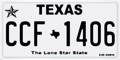 TX license plate CCF1406