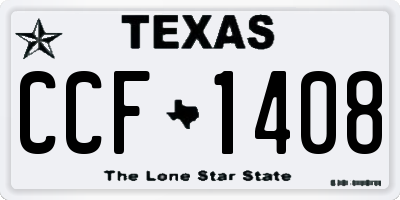 TX license plate CCF1408