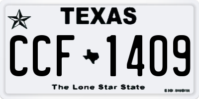 TX license plate CCF1409