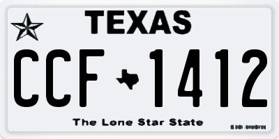 TX license plate CCF1412