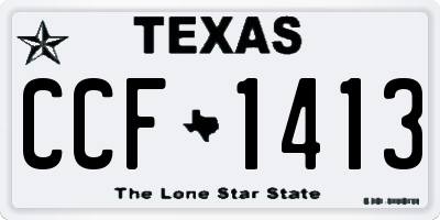 TX license plate CCF1413