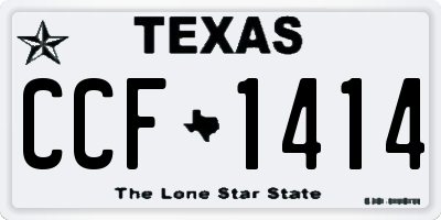 TX license plate CCF1414