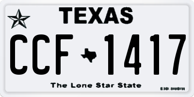 TX license plate CCF1417