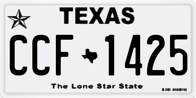 TX license plate CCF1425