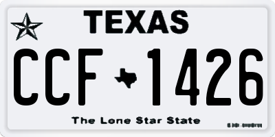 TX license plate CCF1426
