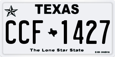 TX license plate CCF1427