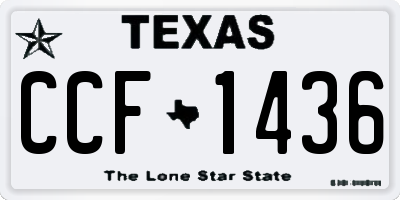 TX license plate CCF1436