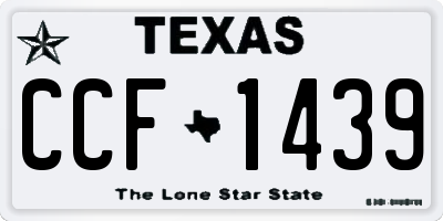 TX license plate CCF1439