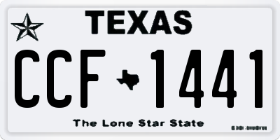 TX license plate CCF1441