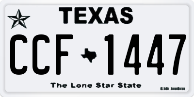 TX license plate CCF1447