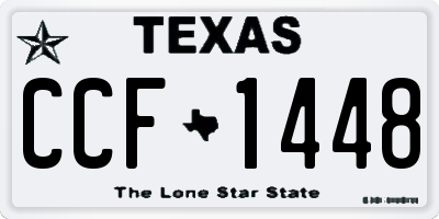 TX license plate CCF1448