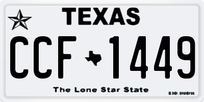 TX license plate CCF1449