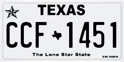 TX license plate CCF1451
