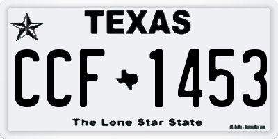 TX license plate CCF1453